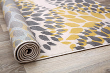 Load image into Gallery viewer, Elegant Yellow Floral Area Rug 5' x 7' - Soft, Durable, and Stylish Choice