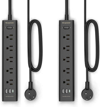 Load image into Gallery viewer, Heavy-Duty 10FT Power Strip with Surge Protection, 5 Outlets, USB C Charging