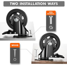 Load image into Gallery viewer, Industrial-Grade 5-Inch Locking Caster Wheels for Easy Maneuvering - Set of 4