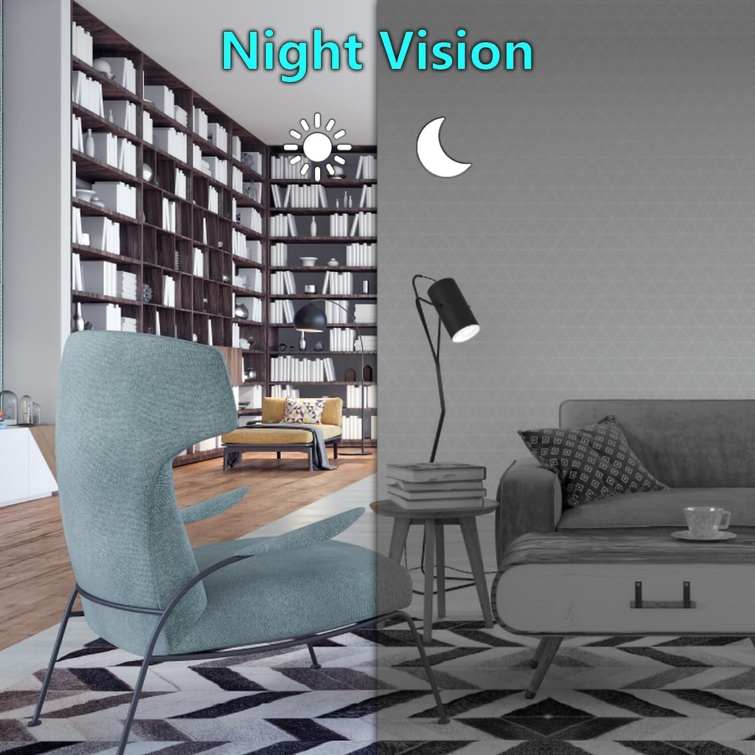 Compact Wireless Security Camera with 150° View - Perfect for Indoor/Outdoor Use