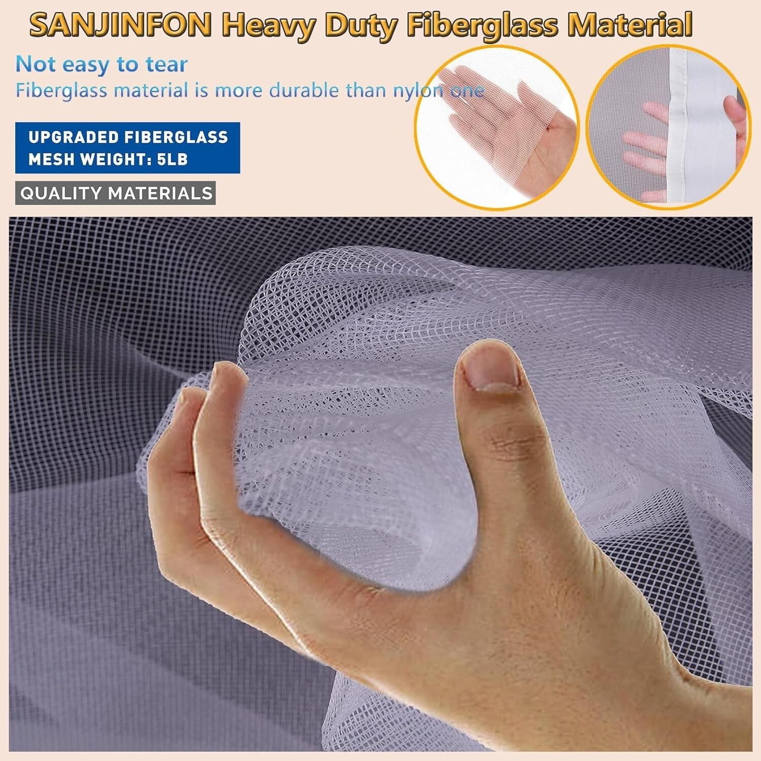 Durable Fiberglass Magnetic Screen Door 8x7 FT for Essential Outdoor Protection