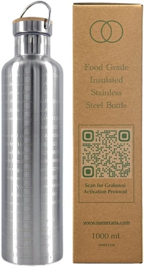 Eco-Friendly Grabovoi Water Activator Bottle - 34 oz Insulated Wellness Solution