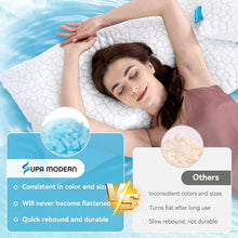 Load image into Gallery viewer, Adjustable King Size Pillows for All Sleep Positions - Soft Gel Foam (Set of 2)