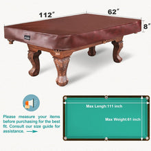 Load image into Gallery viewer, Eco-Friendly Waterproof Leatherette Pool Table Cover for Size 7 to 9 Feet