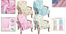 Load image into Gallery viewer, Colorful Easter Blanket Set of 4 - Soft Flannel Cozy Throws for Any Occasion