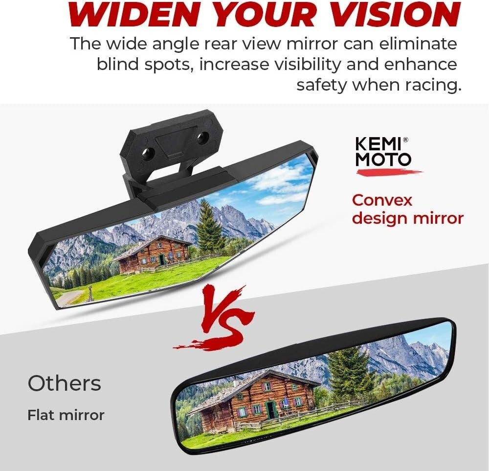 Creative Leopard-Shaped High-Def Rearview Mirror for Polaris RZR Turbo Series