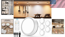 Load image into Gallery viewer, Energy-Efficient Remote-Controlled Puck Lights - USB Rechargeable &amp; Easy Install