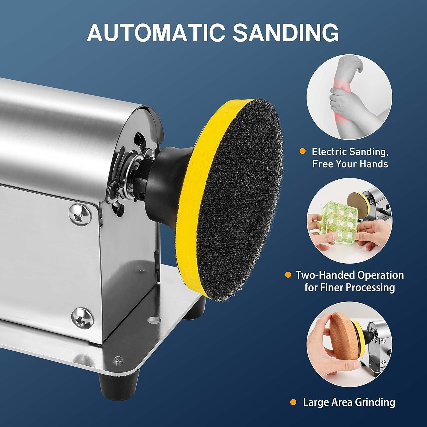 Versatile Electric Sander for Resin with Adjustable Speed & Multi-Surface Uses