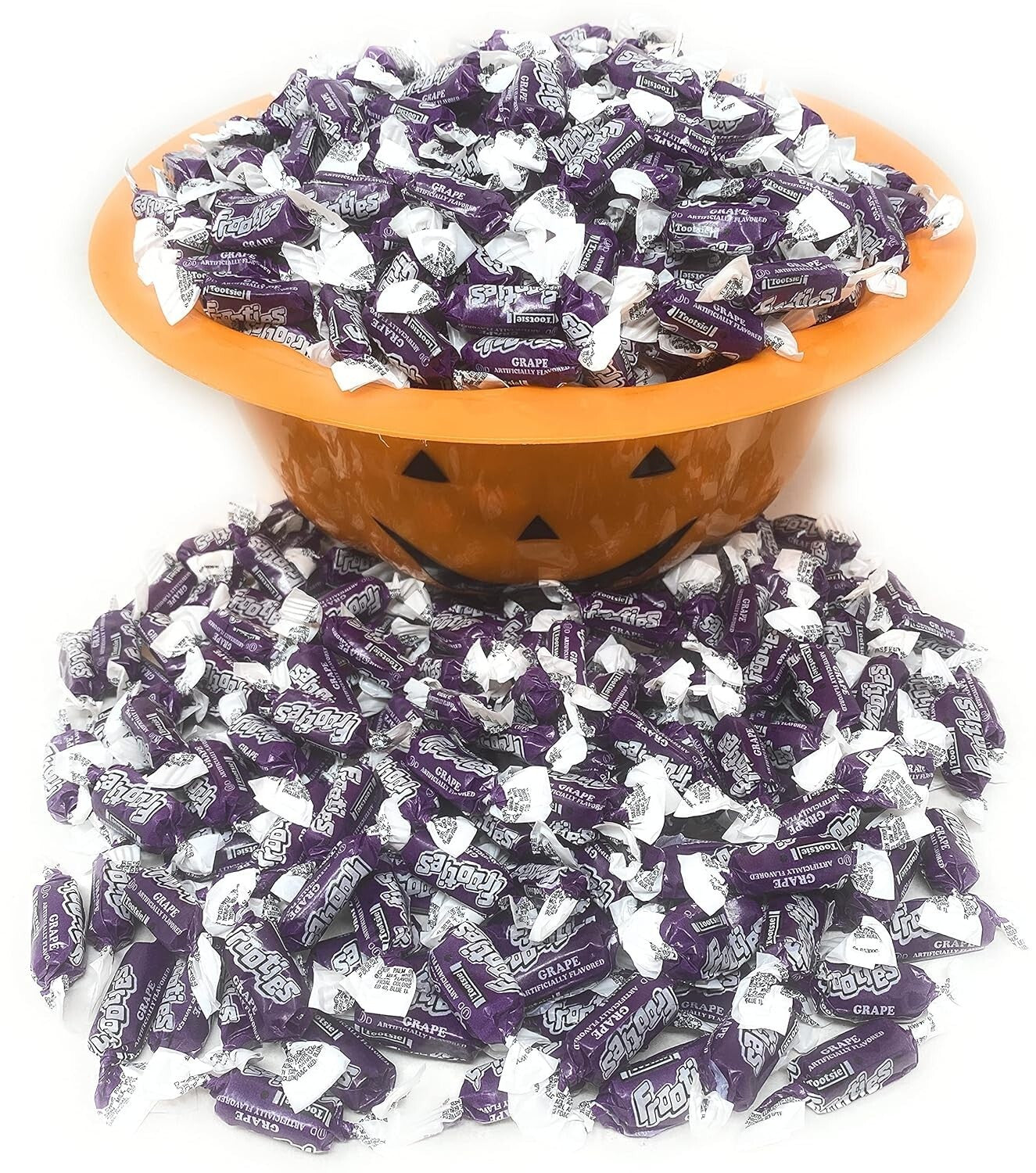 Bulk Grape Flavor Frooties Taffies - 5 lb Resealable Bag of 735+ Chewy Treats