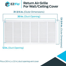 Load image into Gallery viewer, Easy to Install 30 x 12 White Return Vent Grilles, Pack of 5 for Optimal Airflow