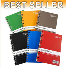 Load image into Gallery viewer, Durable 6-Pack Sketch Books - Ideal for Pencils, Markers &amp; More, 360 Pages Each