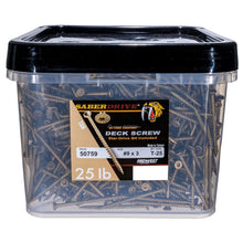 Load image into Gallery viewer, Professional Grade Tan XL1500 Coated Deck Screws, 25lb with Type 17 Point Design