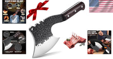 Load image into Gallery viewer, High Carbon Steel Bone Chopper with Pear Wood Handle - Ultimate Butcher Knife