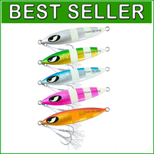 Load image into Gallery viewer, High-Quality Lead Metal Flat Jig with Glow Hooks - Perfect for Saltwater Fishing