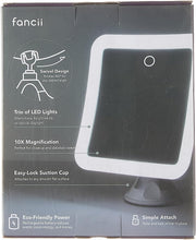 Load image into Gallery viewer, Cordless 10x Magnifying Mirror with 3 LED Settings - Ideal for Home or Travel