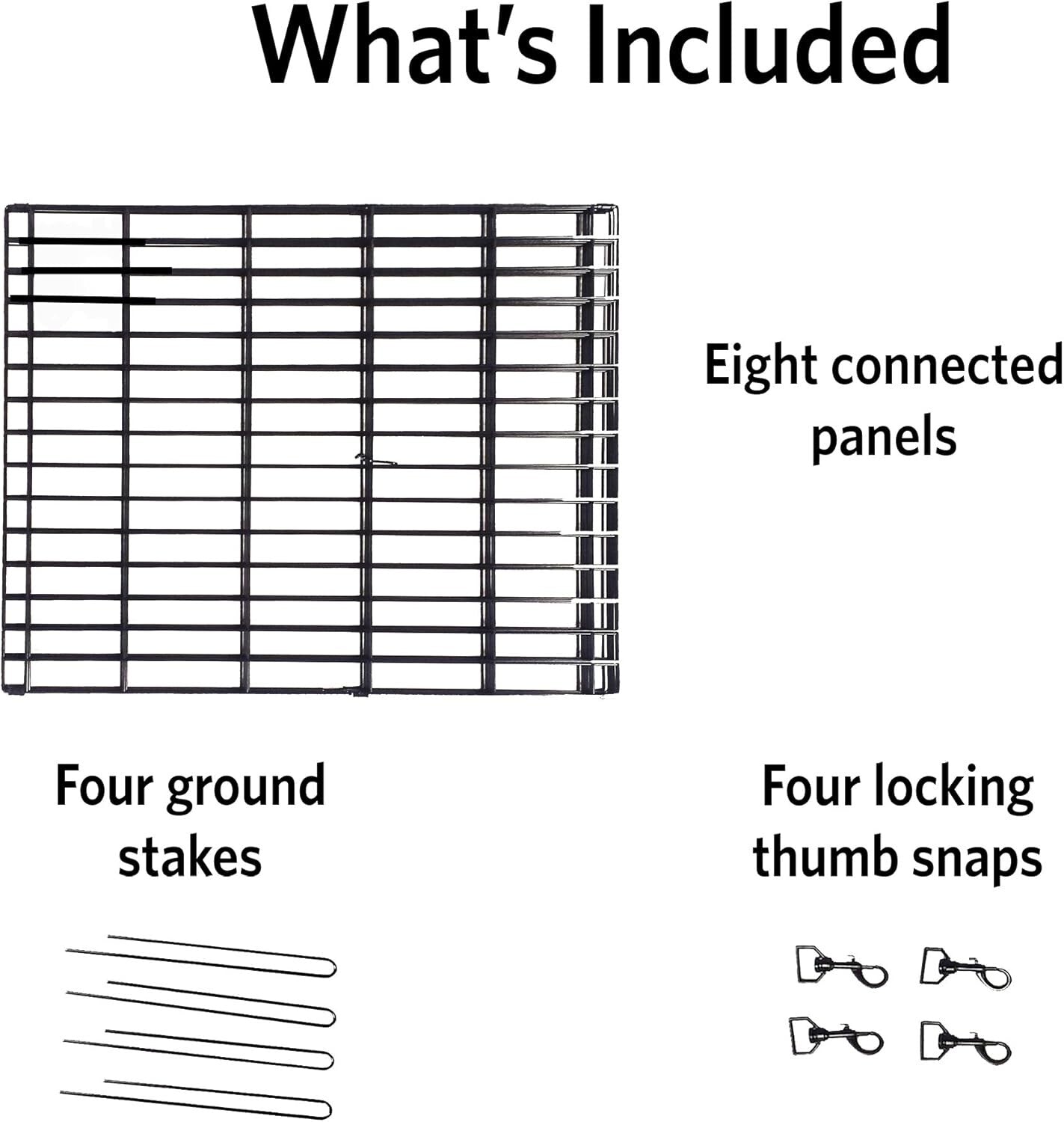 X-Large Metal Dog Exercise Pen - 24"W x 48"H Modular Panels for Versatility