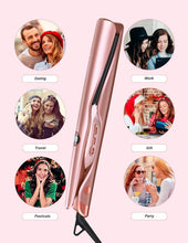Load image into Gallery viewer, Professional Heat-Up Flat Iron &amp; Curling Iron: 12 Temp Settings &amp; Mat Included