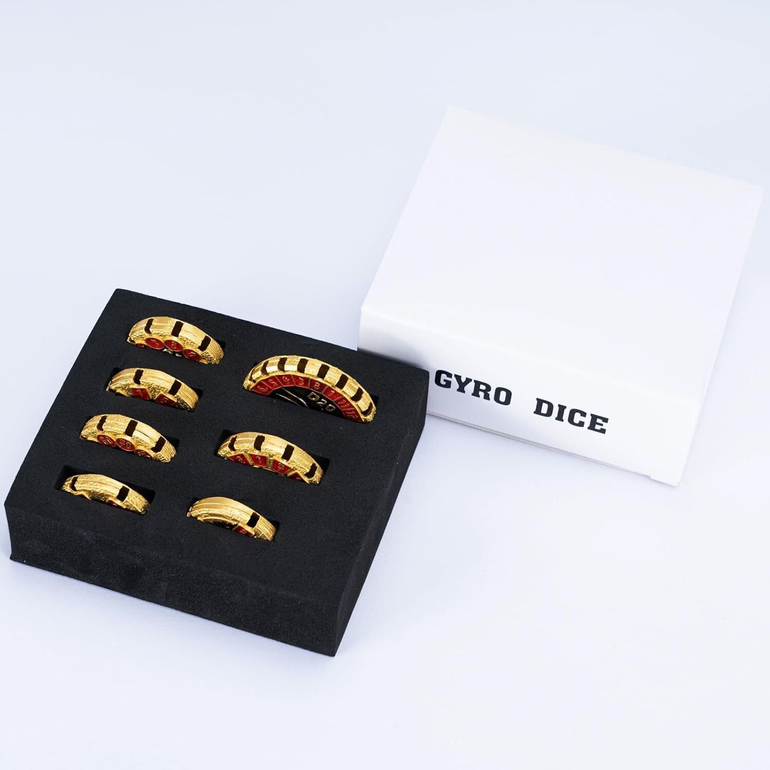 Auditory Delight: 7-Piece Dungeons and Dragons Metal Dice Set with Dragon Design