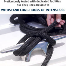 Load image into Gallery viewer, Premium 4 Pack 1/2" x 20' Double Braided Dock Lines for Secure Boat Docking
