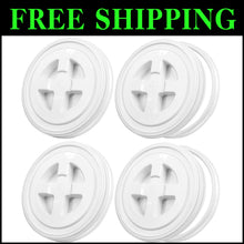 Load image into Gallery viewer, Set of 4 Reusable 5-Gallon Bucket Seal Lids - Airtight Food Storage Solution