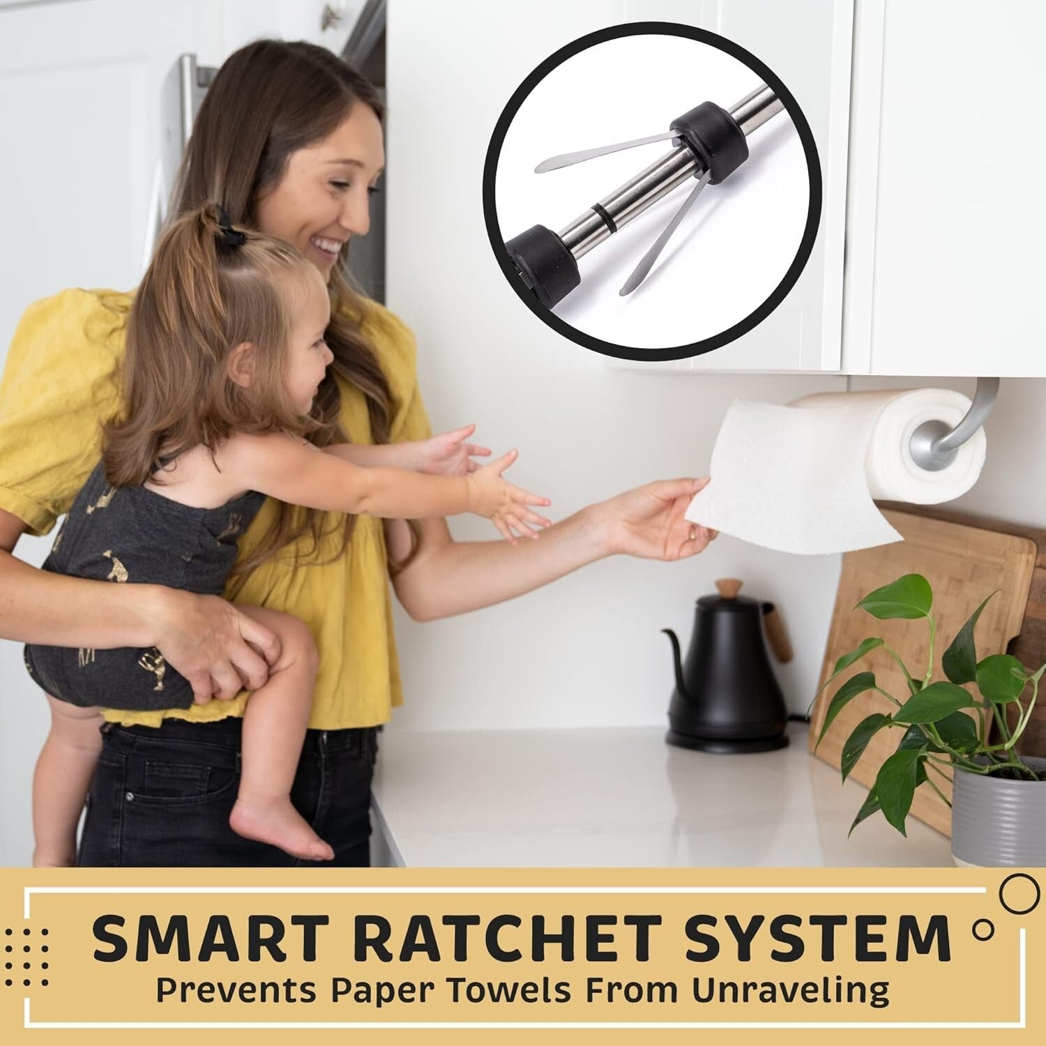 Elegant Paper Towel Dispenser - One-Handed Tear & Rust-resistant Stainless Steel