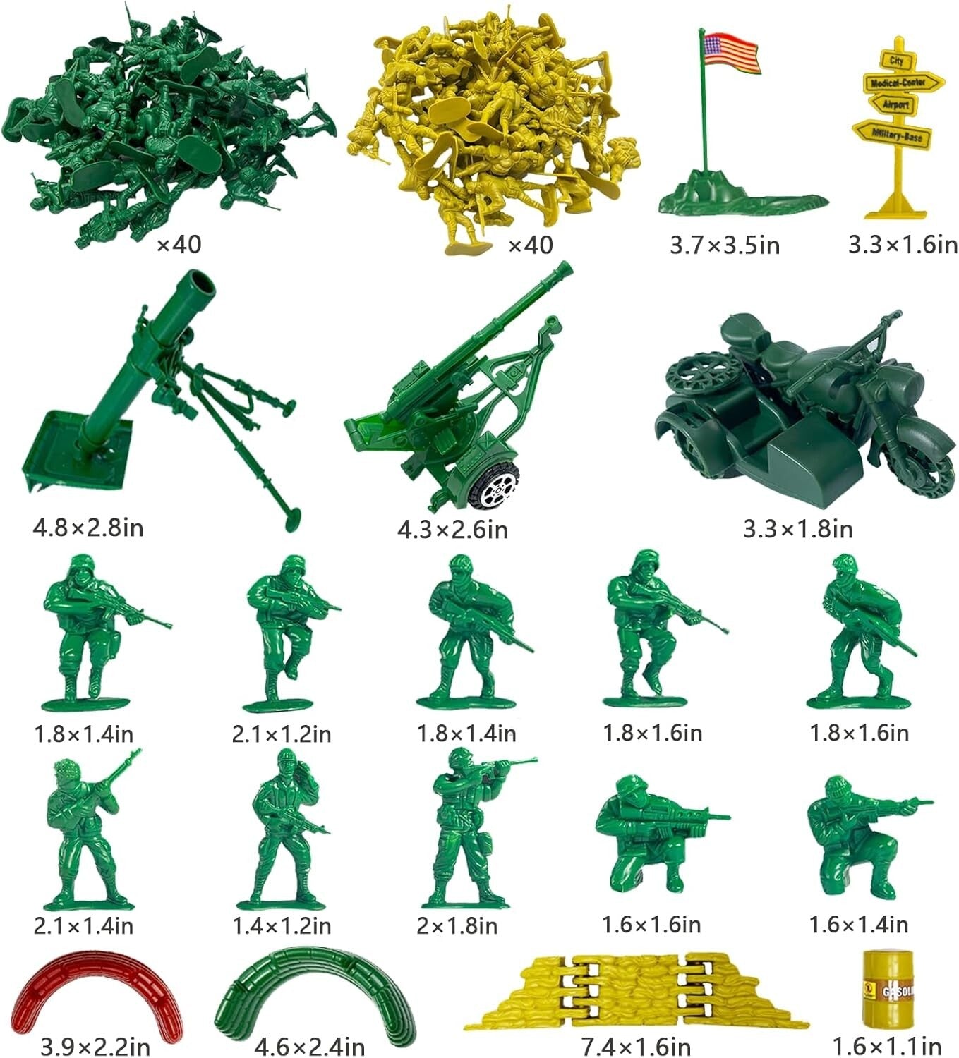 Battle Ready Army Men Set with Realistic Figures & Vehicles - Perfect Gift!