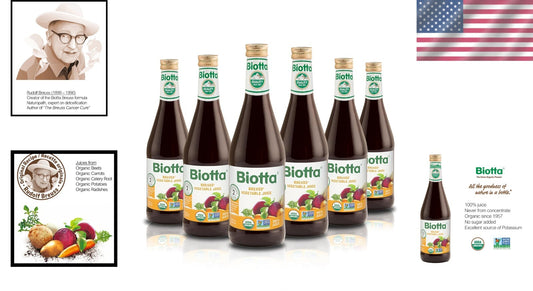 Detox with Breuss Vegetable Juice - 100% Natural & Non-GMO 16.9 Fl Oz, 6-Pack