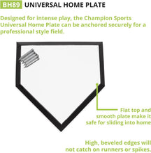Load image into Gallery viewer, Universal Baseball Home Plate with Metal Anchor and Spikes for All Skill Levels