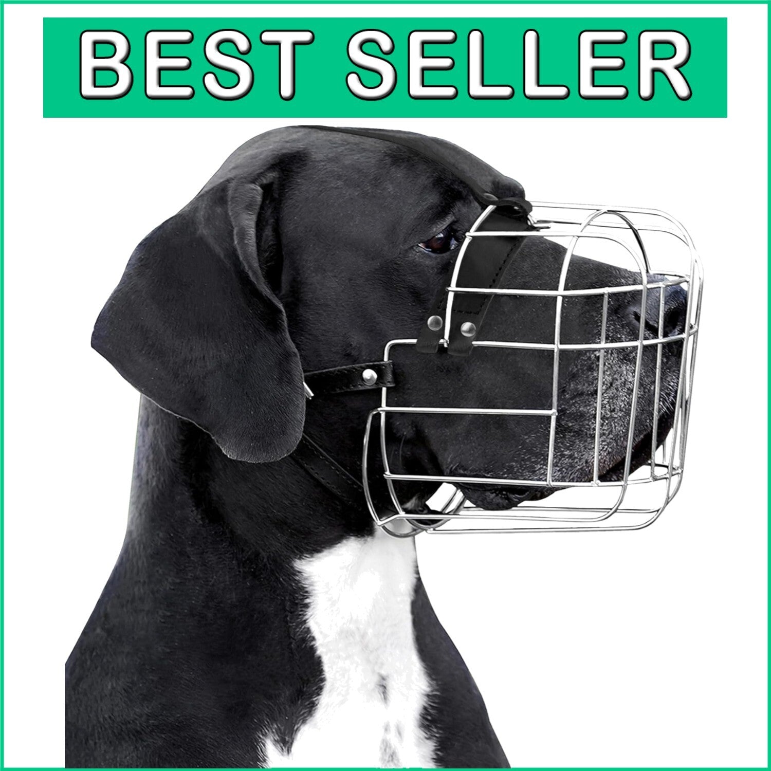 Durable Stainless Steel Dog Muzzle for Great Danes - Comfortable & Humane