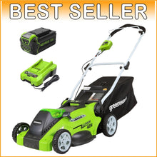 Load image into Gallery viewer, Lightweight 40V Battery-Powered Push Mower with 5 Cutting Positions &amp; Charger