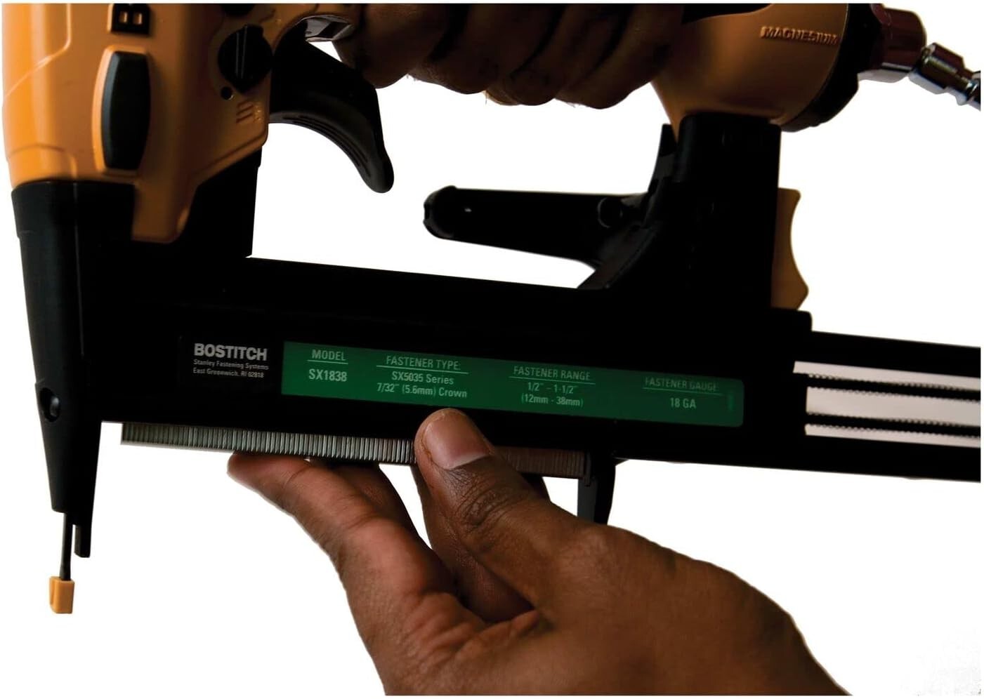 Versatile 18-Gauge Narrow Crown Stapler Kit - Oil-Free & Lightweight Design
