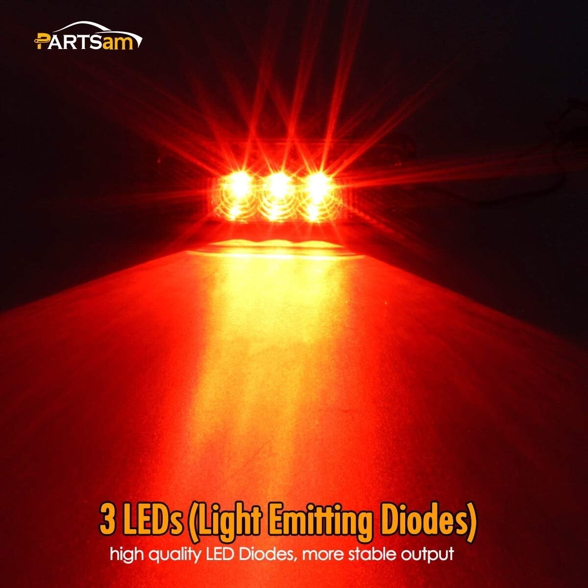 Enhance Safety with 10 Waterproof LED Clearance Lights - 3.9 Inch Red