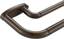 Load image into Gallery viewer, Sturdy Room Darkening Curtain Rods 72-144 Inches - Elegant Design in Dark Bronze