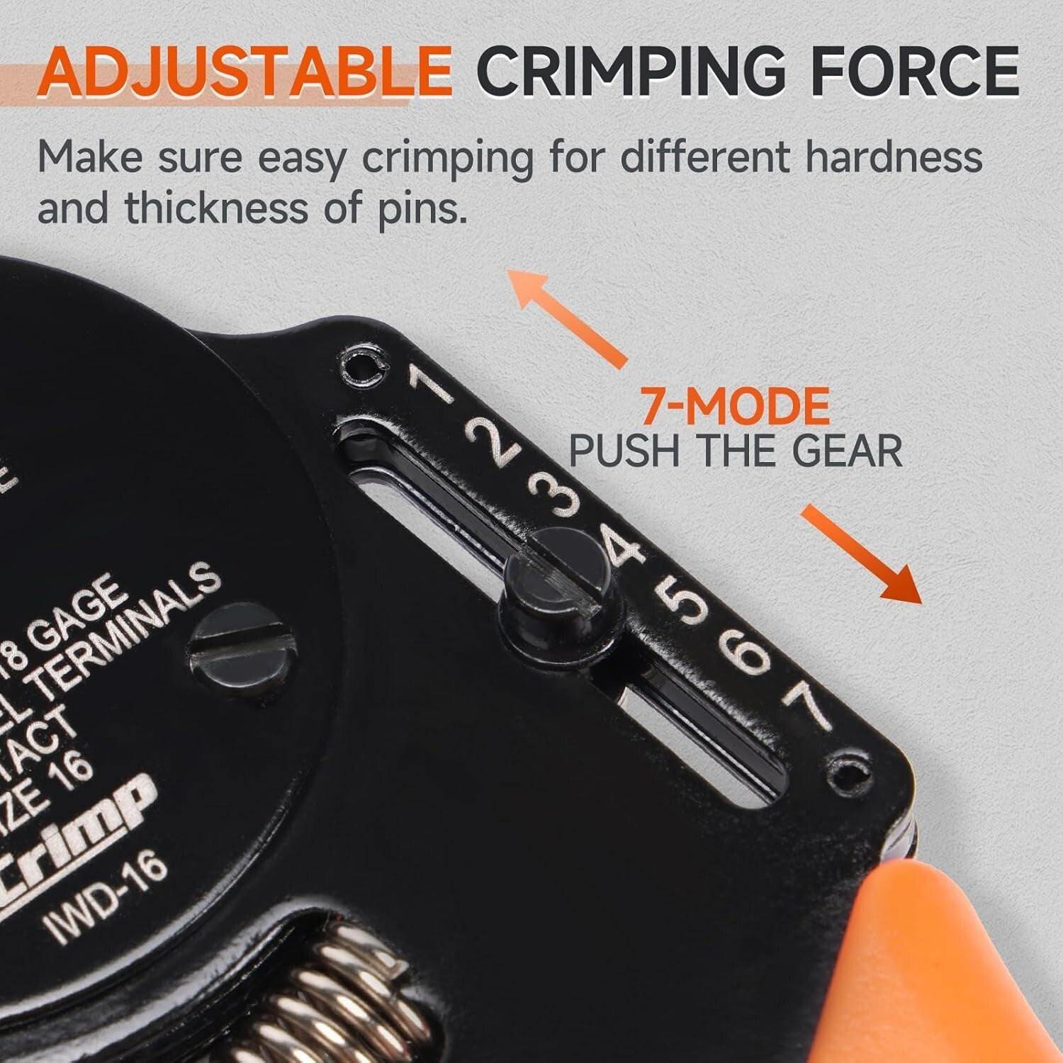 4 Way Indent Hand-Powered Crimper with Adjustable Force & Waterproof Connectors