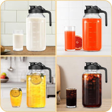 Load image into Gallery viewer, Stylish 64oz Glass Mason Pitcher with Leak-Proof Lid for Iced Beverages