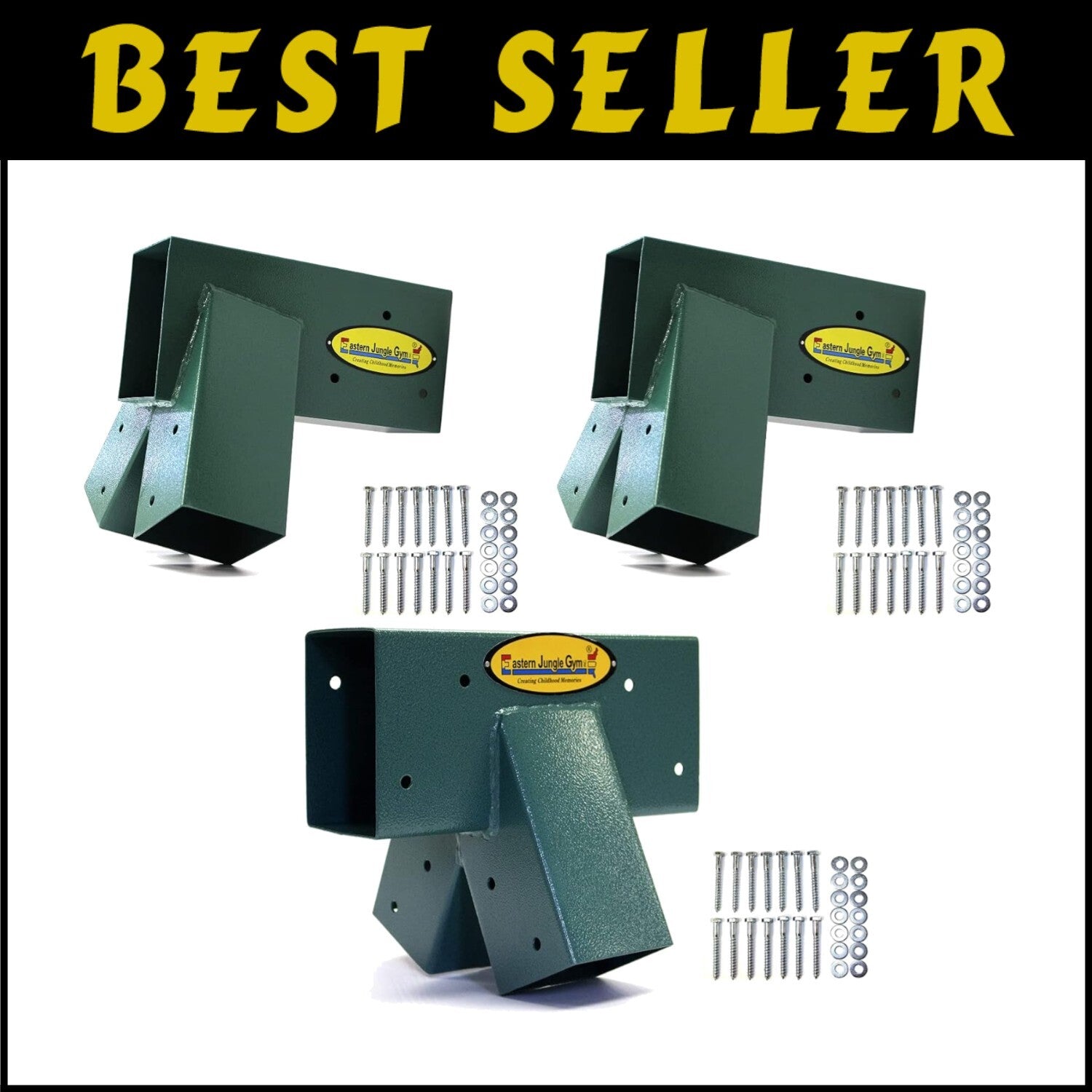 DIY Swing Set Bracket Kit with Steel A-Frame Brackets for Hassle-Free Assembly