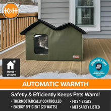 Load image into Gallery viewer, Insulated &amp; Weatherproof Heated Cat Shelter - Extra-Wide Design for Feral Cats