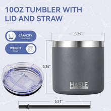 Load image into Gallery viewer, Compact Double Wall Insulated Coffee Tumblers - 10oz Charcoal Gray - 12 Pack