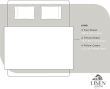 Load image into Gallery viewer, Luxurious 100% Cotton Percale King Size Sheet Set - 8 Pieces, Deep Pocket Design