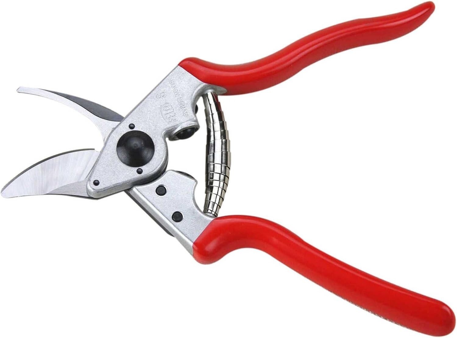 Durable Swiss Pruning Scissors with Hardened Steel Blade - 0.8" Capacity