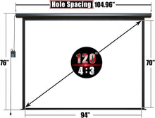 Load image into Gallery viewer, Versatile 120-Inch Electric Projector Screen for Home Theater &amp; Outdoor Use