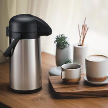 Load image into Gallery viewer, Insulated 85 oz Stainless Steel Coffee Carafe with Pump - Keeps Hot for 20 Hrs