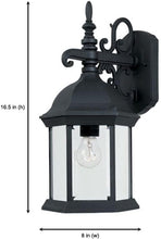 Load image into Gallery viewer, Weatherproof Black Outdoor Lantern with Touch Control | Elegant 6-Sided Design