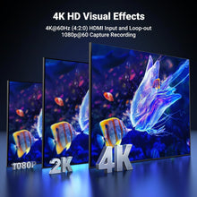 Load image into Gallery viewer, 4K Video Capture Card - 1080P 60FPS USB/Type-C HDMI for Gaming &amp; Streaming