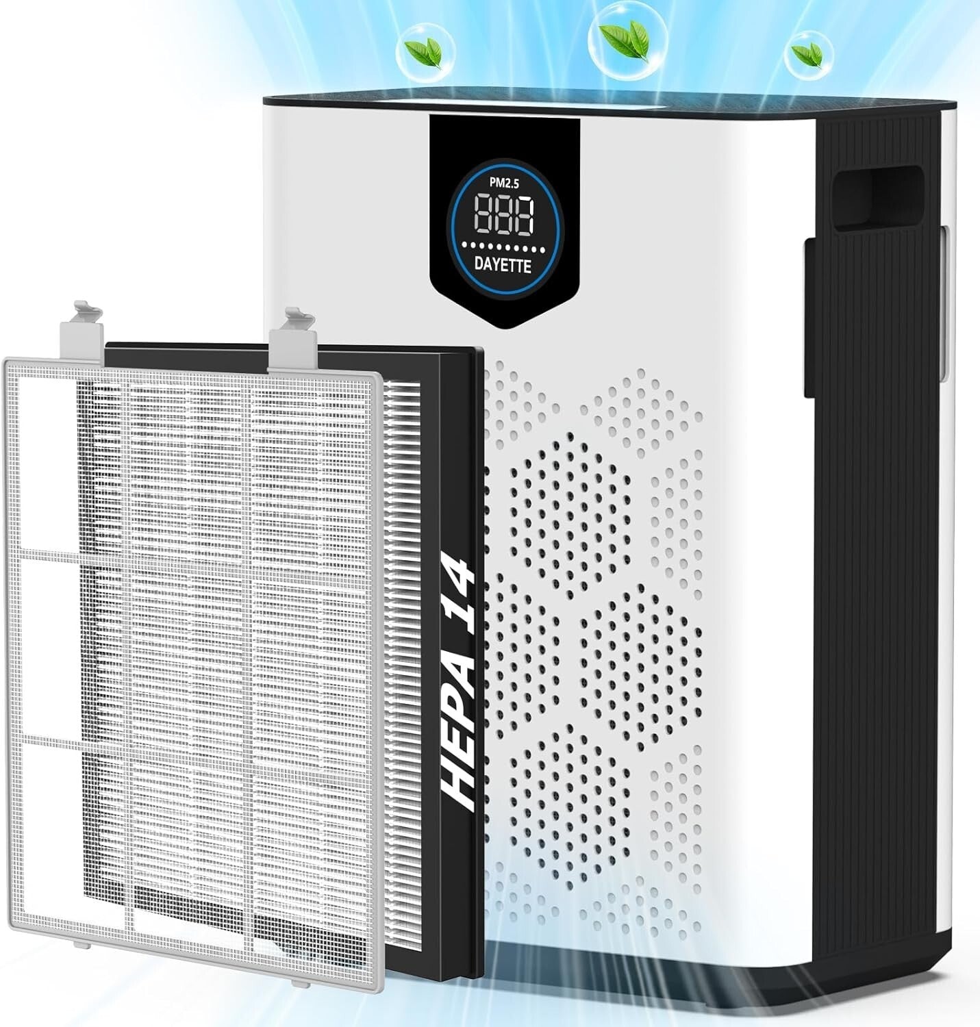 Dual Air Intake H14 HEPA Air Purifier for Home - Maintains Healthy Air Quality