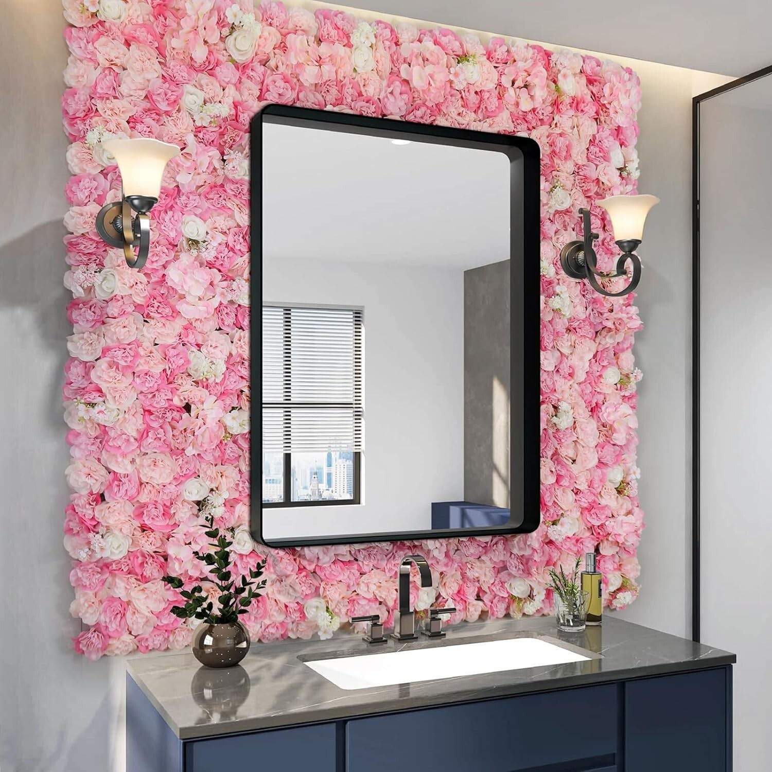 Stunning Pink Floral Wall Panels (12 Pieces) - Perfect for Weddings & Parties