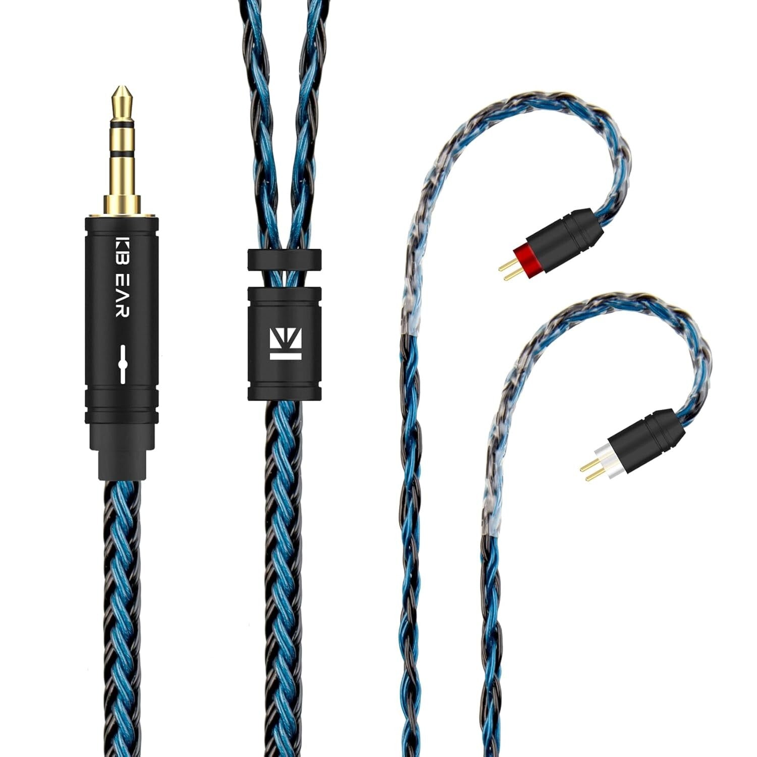 Black-Blue 2M IEM Cable - High Purity Copper-Silver, Perfect for Music Lovers