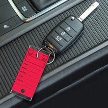 Load image into Gallery viewer, Durable 500 Key Tags with Advanced Seal Technology &amp; Chrome Rings - Red