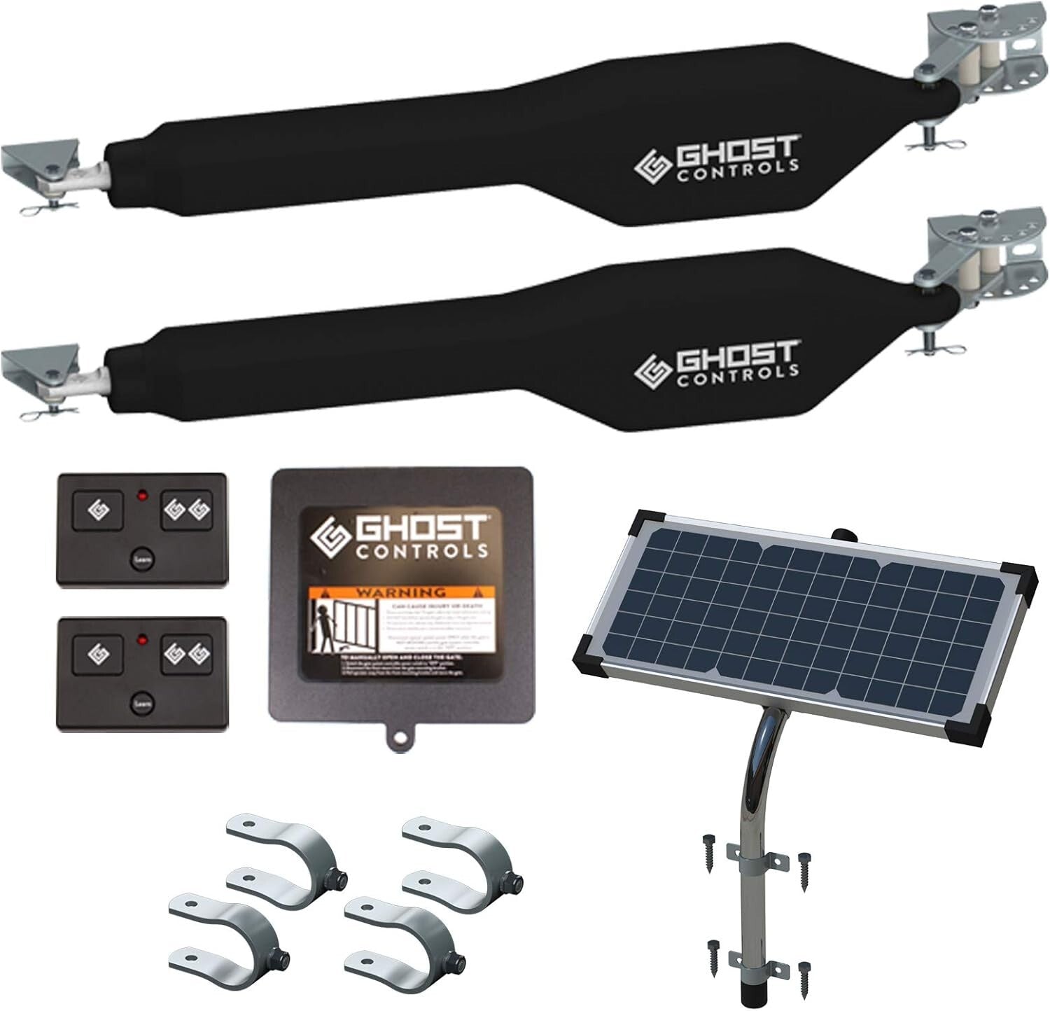 Versatile Solar Driveway Gate Opener Kit for Dual Swing Gates - 12V Battery