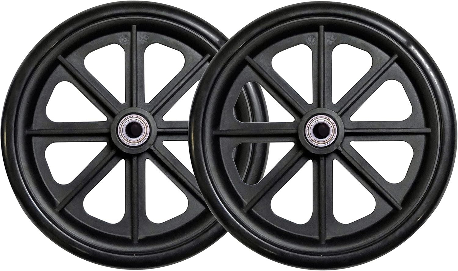 Durable 8-Inch Rubber Caster Wheel with 7/16" Axle - Perfect for Wheelchairs